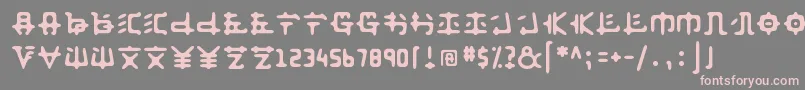 Anyong ffy-Schriftart – Rosa Schriften auf grauem Hintergrund
