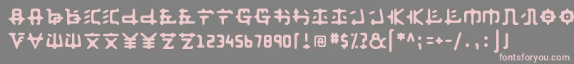 フォントAnyong ffy – 灰色の背景にピンクのフォント