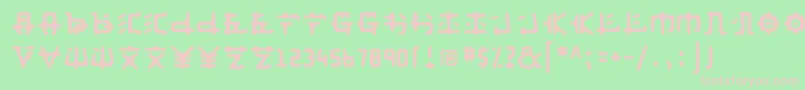 Fonte Anyong ffy – fontes rosa em um fundo verde