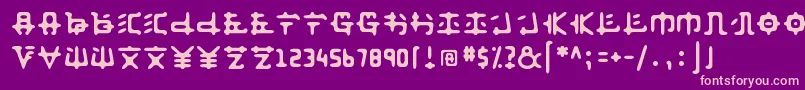 Fonte Anyong ffy – fontes rosa em um fundo violeta