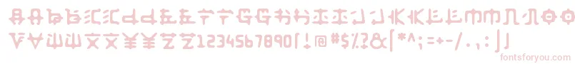 Anyong ffy-Schriftart – Rosa Schriften auf weißem Hintergrund
