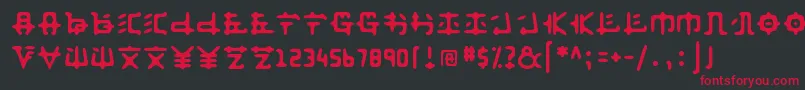 Anyong ffy Font – Red Fonts on Black Background