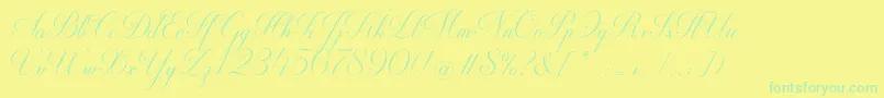 Darleston Font – Green Fonts on Yellow Background