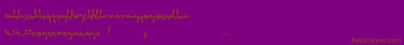 SuberpBlack Font – Brown Fonts on Purple Background