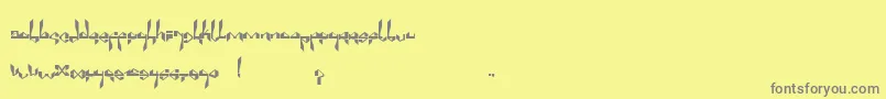 SuberpBlack Font – Gray Fonts on Yellow Background