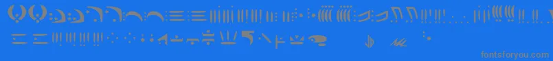 フォントVorlon – 青い背景に灰色の文字