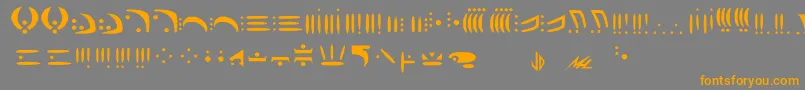 Vorlon Font – Orange Fonts on Gray Background