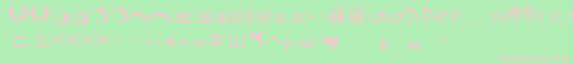 Vorlon Font – Pink Fonts on Green Background