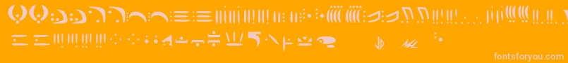 Vorlon Font – Pink Fonts on Orange Background