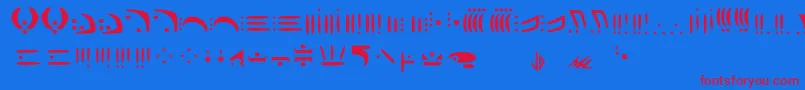 Vorlon Font – Red Fonts on Blue Background