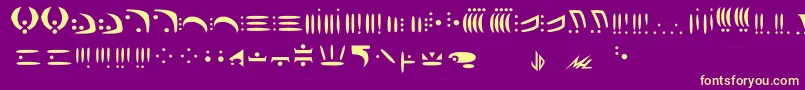 Vorlon Font – Yellow Fonts on Purple Background