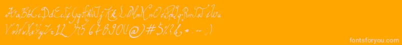 GracefulRegular Font – Pink Fonts on Orange Background