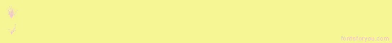 フォントAierbazzi – ピンクのフォント、黄色の背景