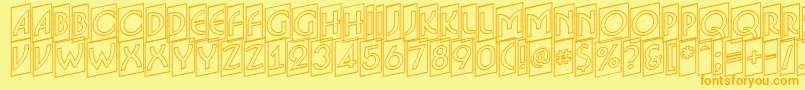 ABosanovacmupotl Font – Orange Fonts on Yellow Background
