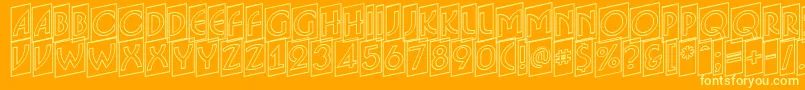 ABosanovacmupotl Font – Yellow Fonts on Orange Background