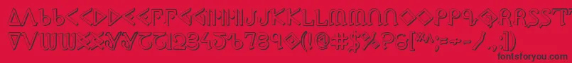 Ppress3D Font – Black Fonts on Red Background