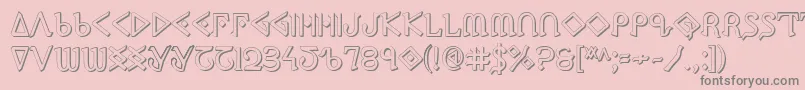 Ppress3D Font – Gray Fonts on Pink Background