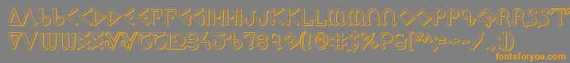 Ppress3D Font – Orange Fonts on Gray Background