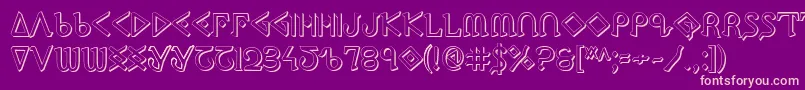 Ppress3D Font – Pink Fonts on Purple Background