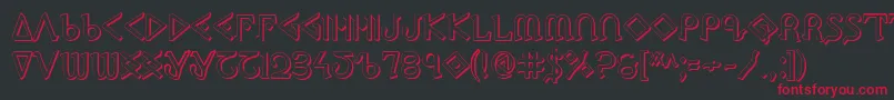 Ppress3D Font – Red Fonts on Black Background
