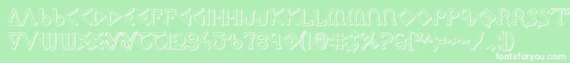 Ppress3D Font – White Fonts on Green Background