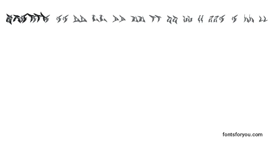 Czcionka Graffp – alfabet, cyfry, specjalne znaki