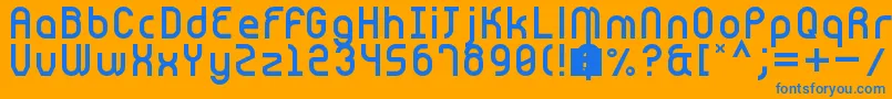 Cnstrct Font – Blue Fonts on Orange Background