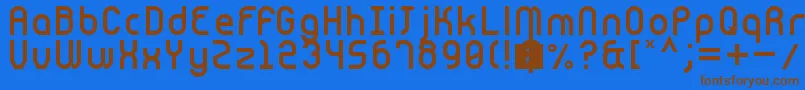 Cnstrct Font – Brown Fonts on Blue Background
