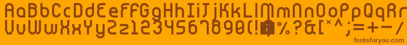 Cnstrct Font – Brown Fonts on Orange Background