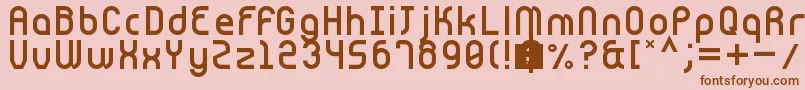 Police Cnstrct – polices brunes sur fond rose
