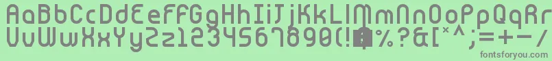 フォントCnstrct – 緑の背景に灰色の文字