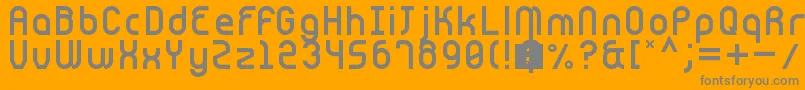 フォントCnstrct – オレンジの背景に灰色の文字