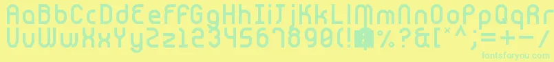 Cnstrct Font – Green Fonts on Yellow Background