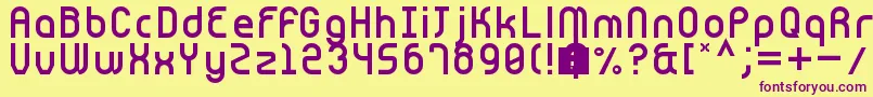 Cnstrct Font – Purple Fonts on Yellow Background