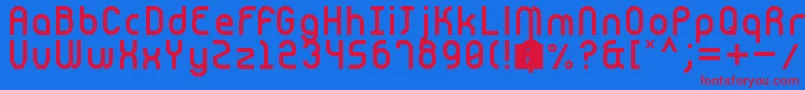 Cnstrct Font – Red Fonts on Blue Background