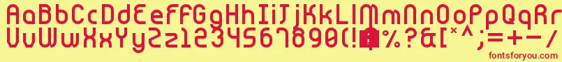 Cnstrct Font – Red Fonts on Yellow Background