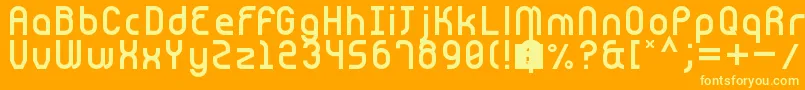 Cnstrct Font – Yellow Fonts on Orange Background