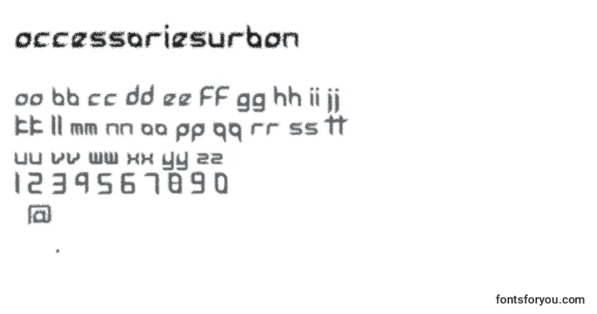 AccessoriesUrban-fontti – aakkoset, numerot, erikoismerkit