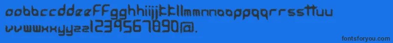 フォントAccessoriesUrban – 黒い文字の青い背景