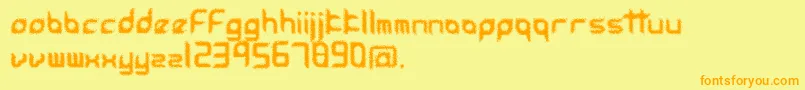 AccessoriesUrban Font – Orange Fonts on Yellow Background