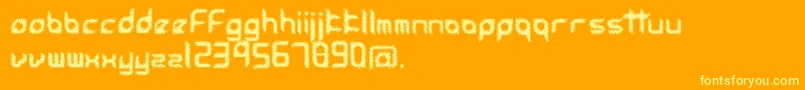 Czcionka AccessoriesUrban – żółte czcionki na pomarańczowym tle