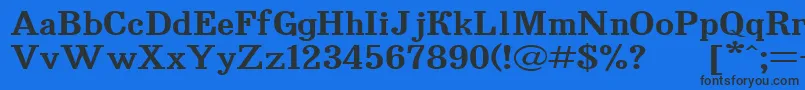 Bruskovaya130 Font – Black Fonts on Blue Background