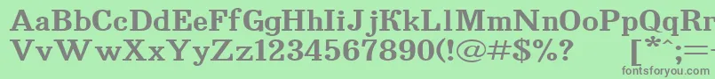 フォントBruskovaya130 – 緑の背景に灰色の文字