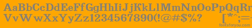 Bruskovaya130 Font – Gray Fonts on Orange Background