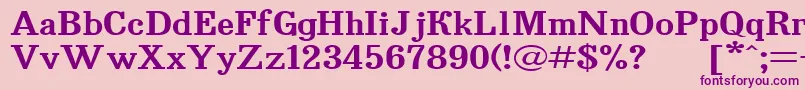 Bruskovaya130 Font – Purple Fonts on Pink Background