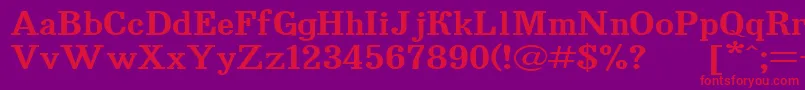 Bruskovaya130-Schriftart – Rote Schriften auf violettem Hintergrund