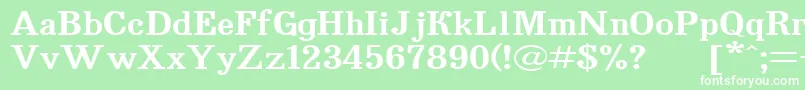 Bruskovaya130 Font – White Fonts on Green Background