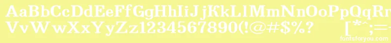Bruskovaya130 Font – White Fonts on Yellow Background