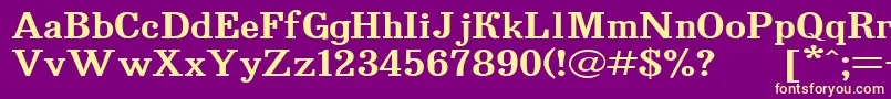 Bruskovaya130 Font – Yellow Fonts on Purple Background