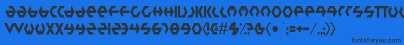 PlasticBag Font – Black Fonts on Blue Background